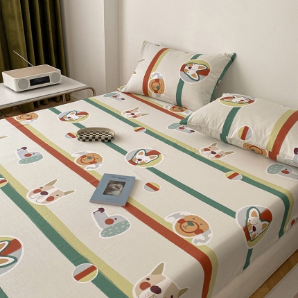 91家纺网 家纺一手货源 找家纺 （总）麦伦2022新款全棉斜纹印花休闲轻奢系列-单品床笠床单