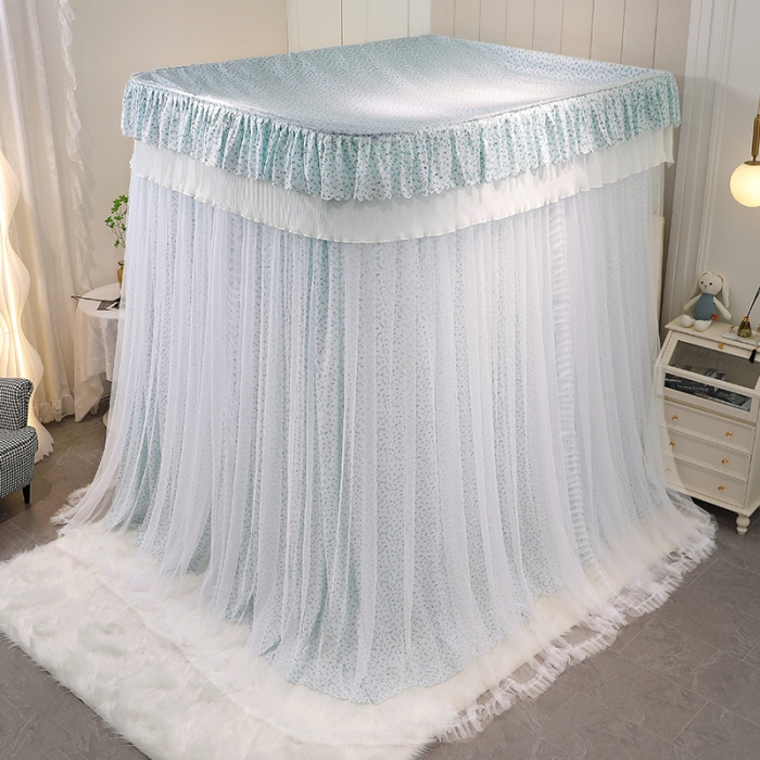 91家纺网 家纺一手货源 找家纺 （总）艾晶美 2022新款遮光床幔双层导轨蚊帐