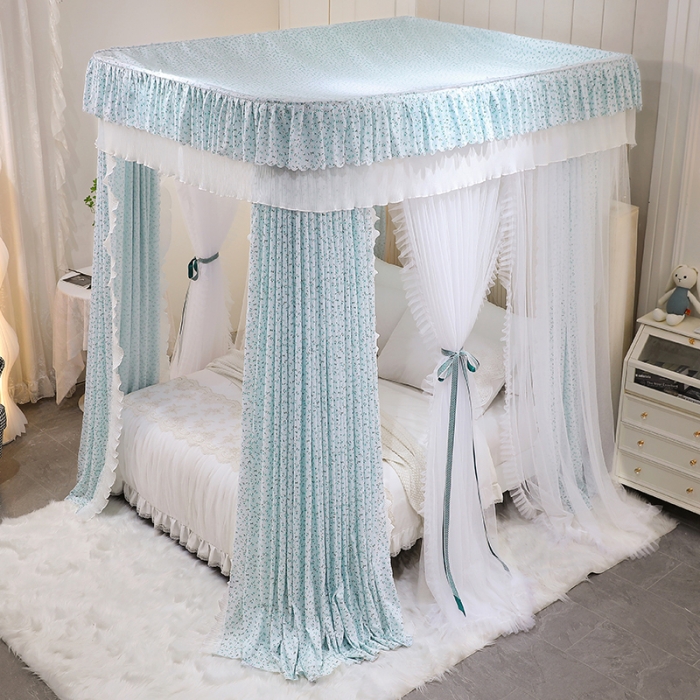 91家纺网 家纺一手货源 找家纺 （总）艾晶美 2022新款遮光床幔双层导轨蚊帐