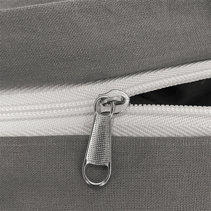 91家纺网 家纺一手货源 找家纺 金丝鸟 2023新款纯色全棉水洗棉贝壳边四件套 绅士灰