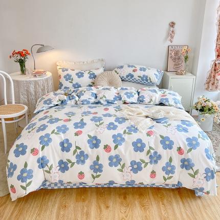 91家纺网 家纺一手货源 找家纺 总/麦伦2022春季新品133x72小清新全棉四件套第二批