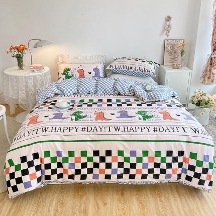 91家纺网 家纺一手货源 找家纺 总/麦伦2022春季新品133x72小清新全棉四件套第二批