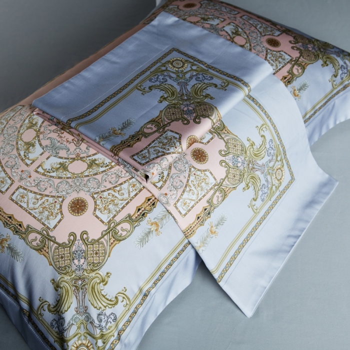 91家纺网 家纺一手货源 找家纺 缔缦家纺 2022新款长绒棉数码印花四件套 班纳