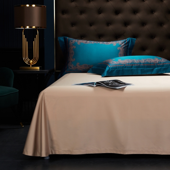 91家纺网 家纺一手货源 找家纺 缔缦家纺 2022新款长绒棉数码印花四件套 凯特琳