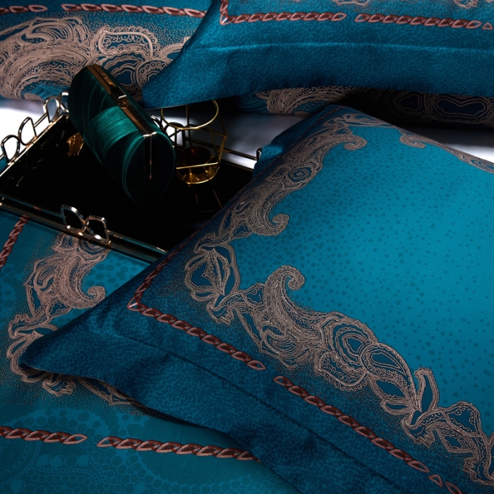 91家纺网 家纺一手货源 找家纺 缔缦家纺 2022新款长绒棉数码印花四件套 凯特琳