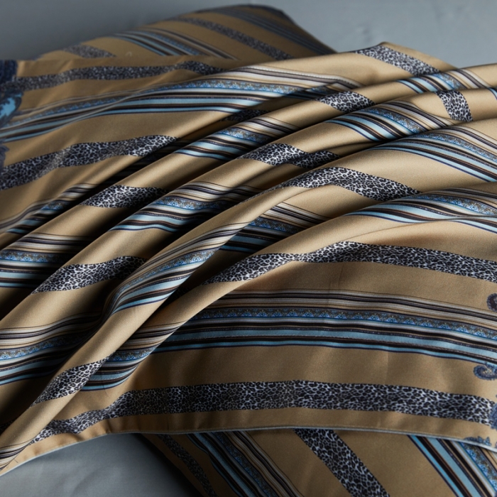 91家纺网 家纺一手货源 找家纺 缔缦家纺 2022新款长绒棉数码印花四件套 流金岁月