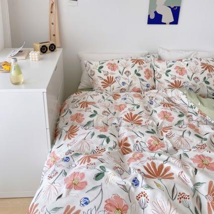 91家纺网 家纺一手货源 找家纺 （总）麦伦2021ins风全棉碎花小清新三四件套田园少女网红