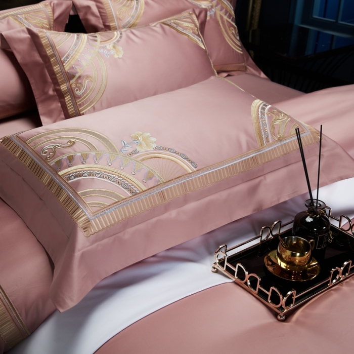 91家纺网 家纺一手货源 找家纺 总 缔缦家纺 2022新款100s长绒棉刺绣系列四件套-巴赫