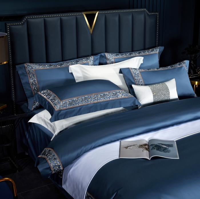 91家纺网 家纺一手货源 找家纺 总 缔缦家纺 2022新款100s澳棉刺绣系列四件套-布瑞琪