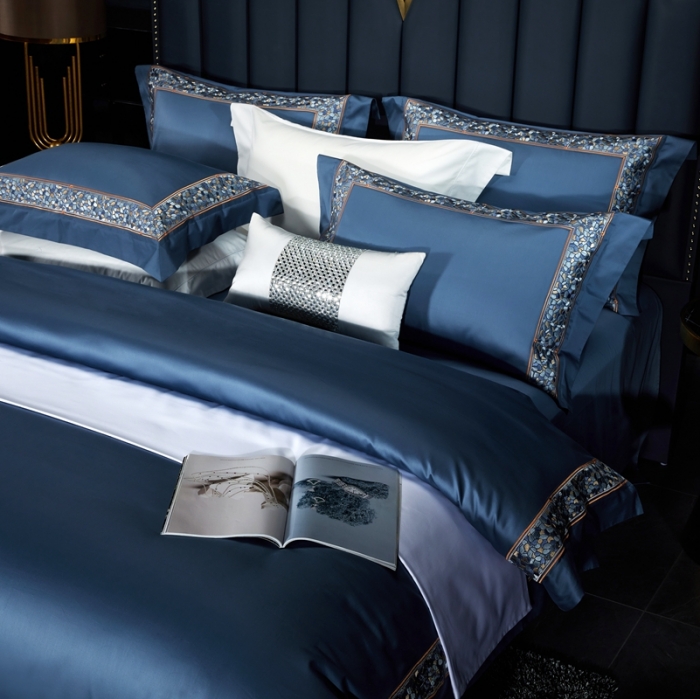 91家纺网 家纺一手货源 找家纺 总 缔缦家纺 2022新款100s澳棉刺绣系列四件套-布瑞琪