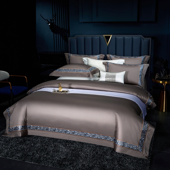 91家纺网 家纺一手货源 找家纺 缔缦家纺 2022新款100s澳棉刺绣系列四件套-布瑞琪 帛咖