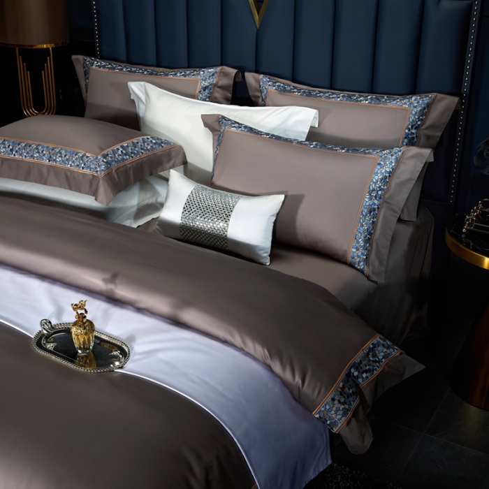 91家纺网 家纺一手货源 找家纺 缔缦家纺 2022新款100s澳棉刺绣系列四件套-布瑞琪 帛咖