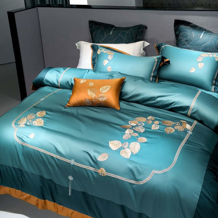 91家纺网 家纺一手货源 找家纺 （总）缔缦家纺 2022新款100s澳棉刺绣系列四件套-芳华