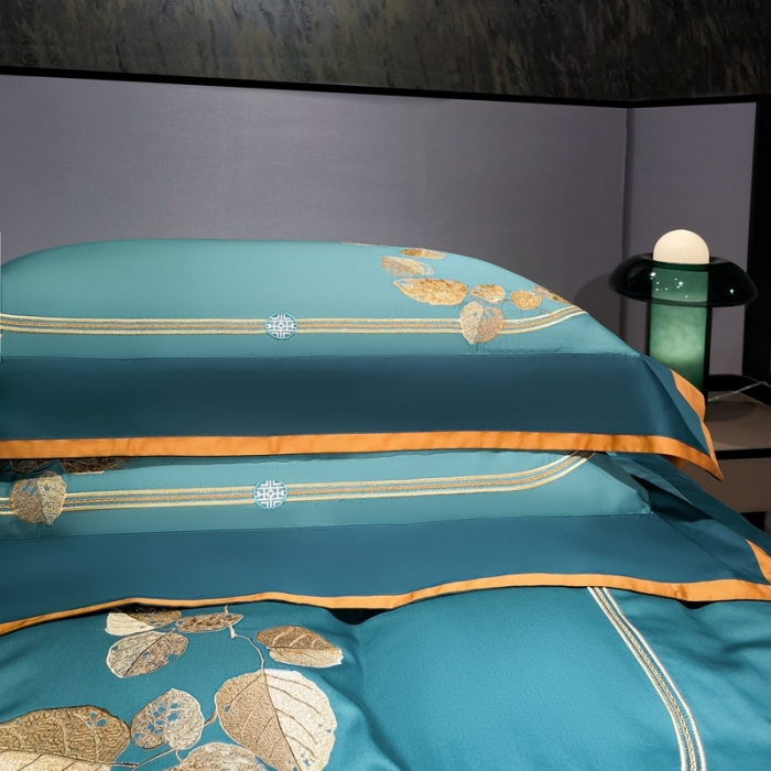 91家纺网 家纺一手货源 找家纺 （总）缔缦家纺 2022新款100s澳棉刺绣系列四件套-芳华