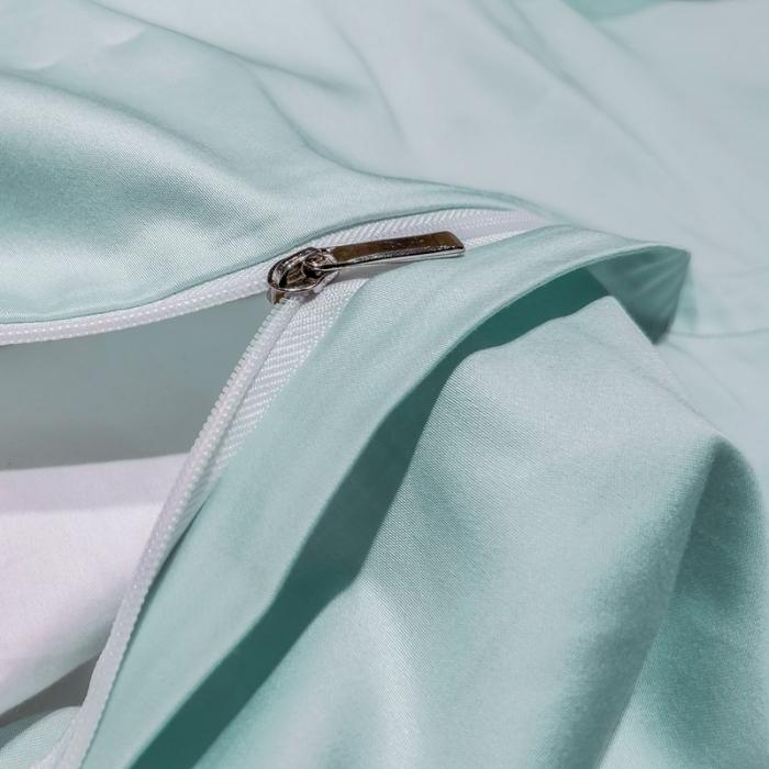 91家纺网 家纺一手货源 找家纺 缔缦家纺 2022新款100s澳棉刺绣系列四件套-花钻 晴兰