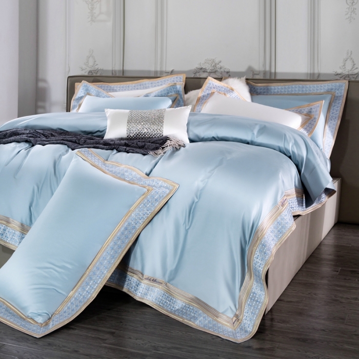 91家纺网 家纺一手货源 找家纺 总 缔缦家纺 2022新款100s澳棉刺绣系列四件套-卡萨帝