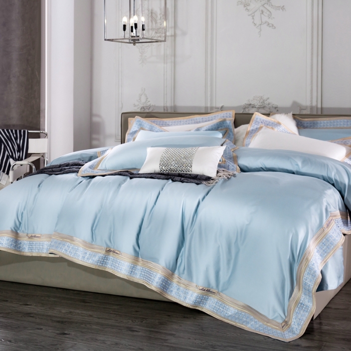 91家纺网 家纺一手货源 找家纺 总 缔缦家纺 2022新款100s澳棉刺绣系列四件套-卡萨帝