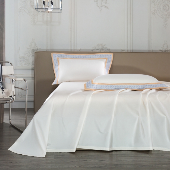 91家纺网 家纺一手货源 找家纺 缔缦家纺2022新款100s澳棉刺绣系列四件套-卡萨帝贵族白