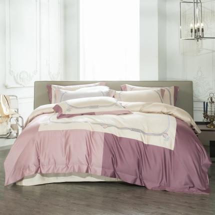 91家纺网 家纺一手货源 找家纺 总 缔缦家纺 2022新款100s澳棉刺绣系列四件套-拉斐尔