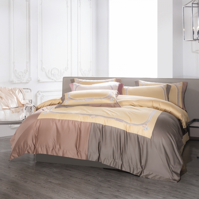 91家纺网 家纺一手货源 找家纺 总 缔缦家纺 2022新款100s澳棉刺绣系列四件套-拉斐尔