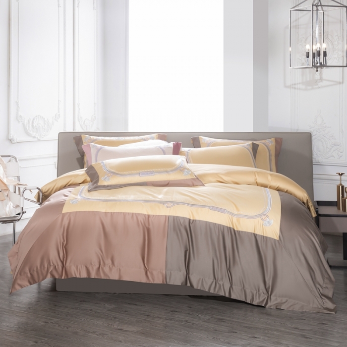 91家纺网 家纺一手货源 找家纺 总 缔缦家纺 2022新款100s澳棉刺绣系列四件套-拉斐尔