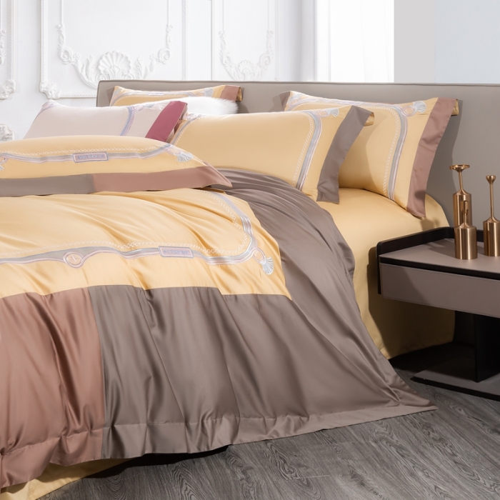 91家纺网 家纺一手货源 找家纺 总 缔缦家纺 2022新款100s澳棉刺绣系列四件套-拉斐尔