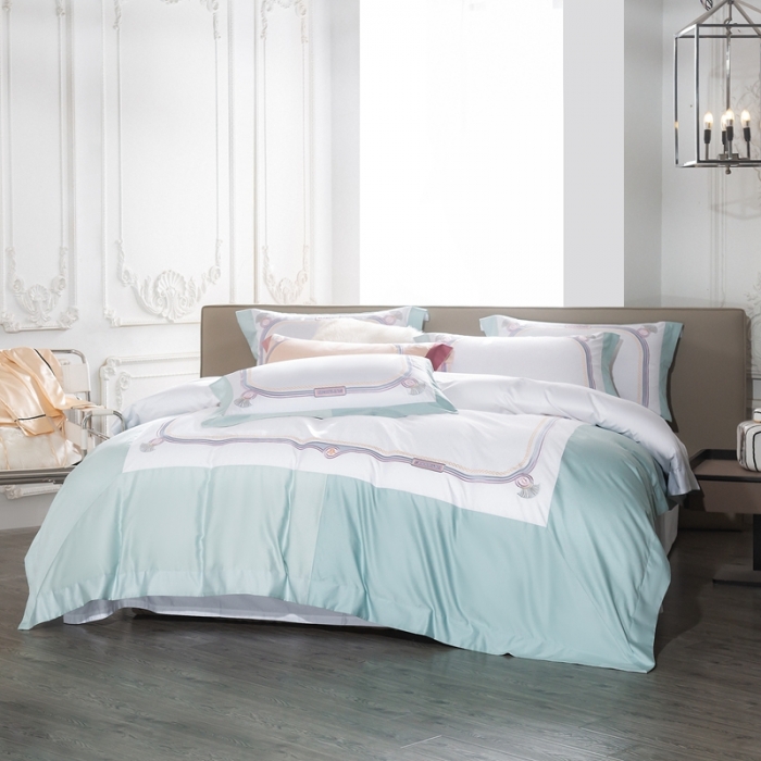 91家纺网 家纺一手货源 找家纺 缔缦家纺 2022新款100s澳棉刺绣系列四件套-拉斐尔 马利兰