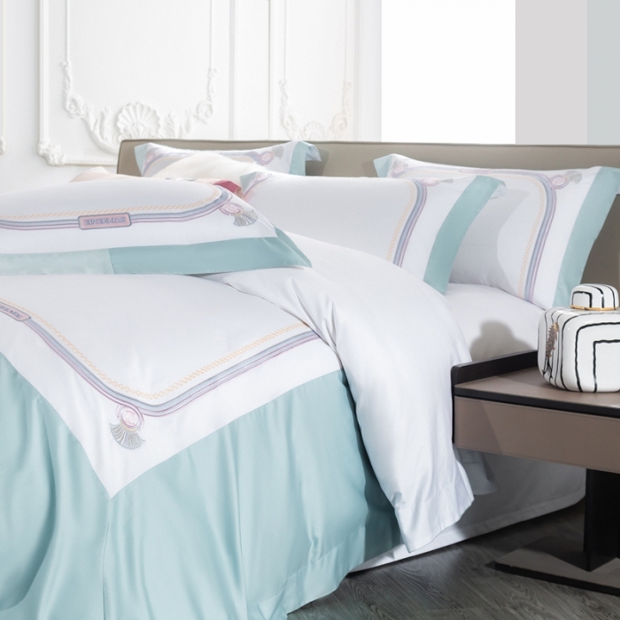 91家纺网 家纺一手货源 找家纺 缔缦家纺 2022新款100s澳棉刺绣系列四件套-拉斐尔 马利兰