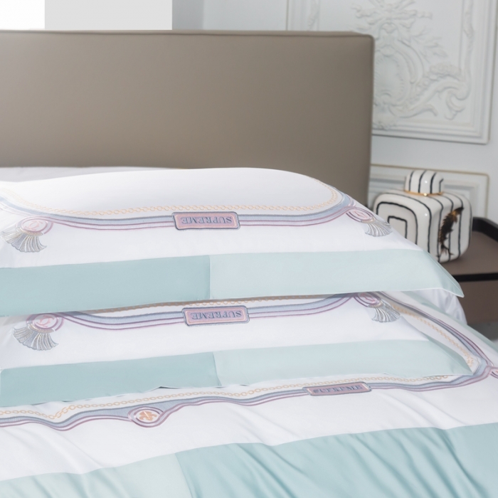 91家纺网 家纺一手货源 找家纺 缔缦家纺 2022新款100s澳棉刺绣系列四件套-拉斐尔 马利兰