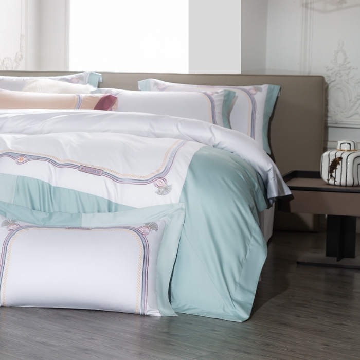 91家纺网 家纺一手货源 找家纺 缔缦家纺 2022新款100s澳棉刺绣系列四件套-拉斐尔 马利兰