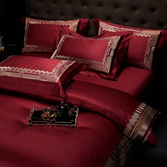 91家纺网 家纺一手货源 找家纺 （总）缔缦家纺 2022新款100s澳棉刺绣系列四件套-恋曲