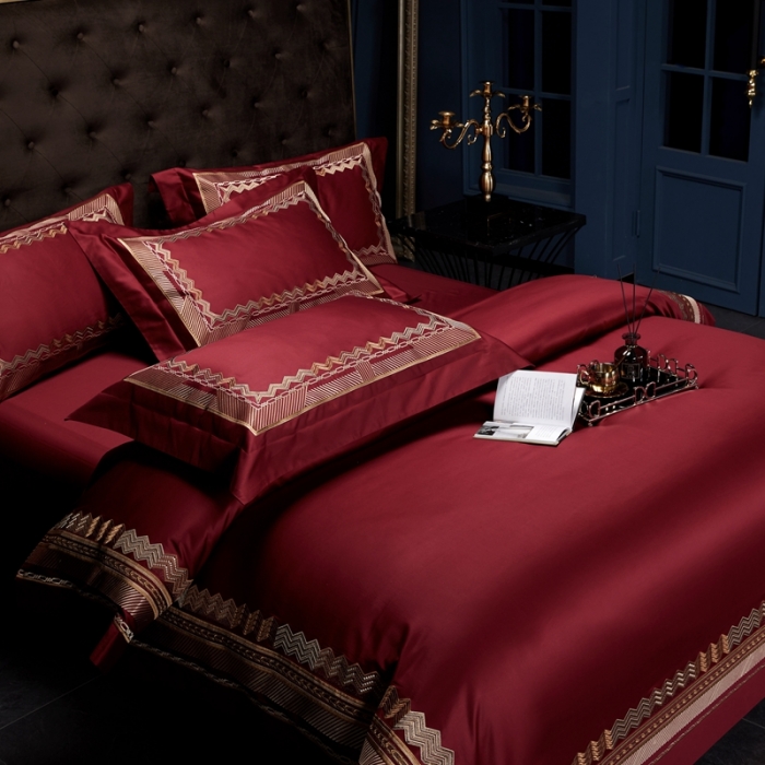 91家纺网 家纺一手货源 找家纺 （总）缔缦家纺 2022新款100s澳棉刺绣系列四件套-恋曲