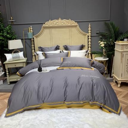 91家纺网 家纺一手货源 找家纺 缔缦家纺 2022新款100支长绒棉福利跑量款四件套-格调 都市灰