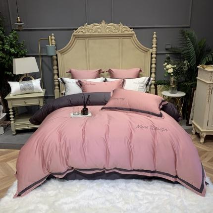 91家纺网 家纺一手货源 找家纺 缔缦家纺 2022新款100支长绒棉福利跑量款四件套-格调 粉