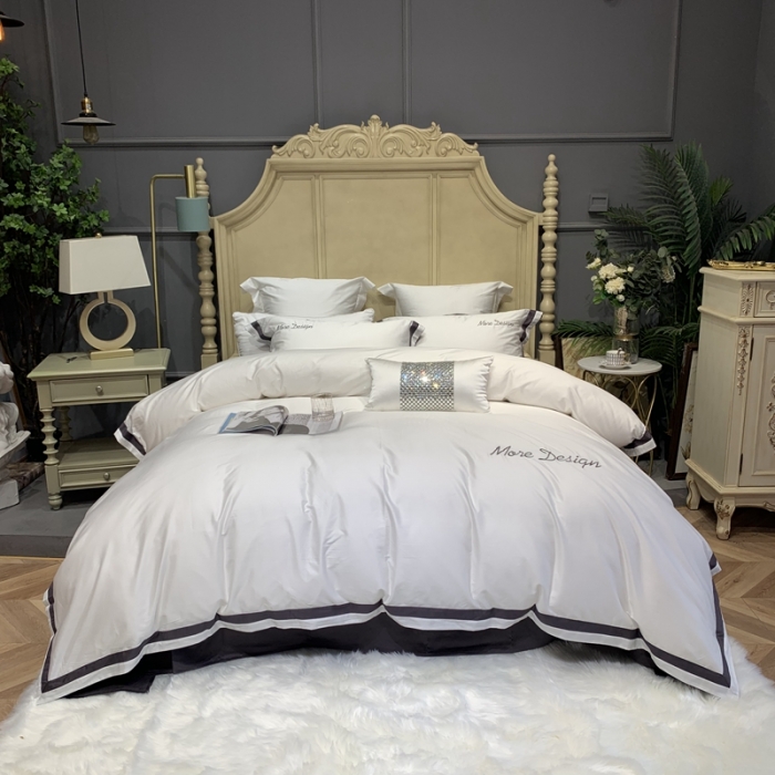 91家纺网 家纺一手货源 找家纺 缔缦家纺 2022新款100支长绒棉福利跑量款四件套-格调 都市灰