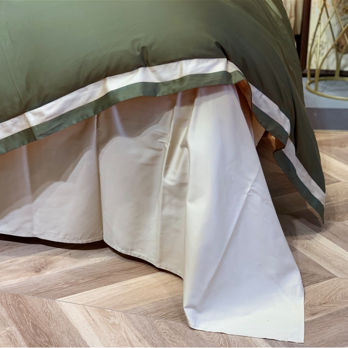 91家纺网 家纺一手货源 找家纺 缔缦家纺 2022新款100支长绒棉福利跑量款四件套-格调 橄榄绿