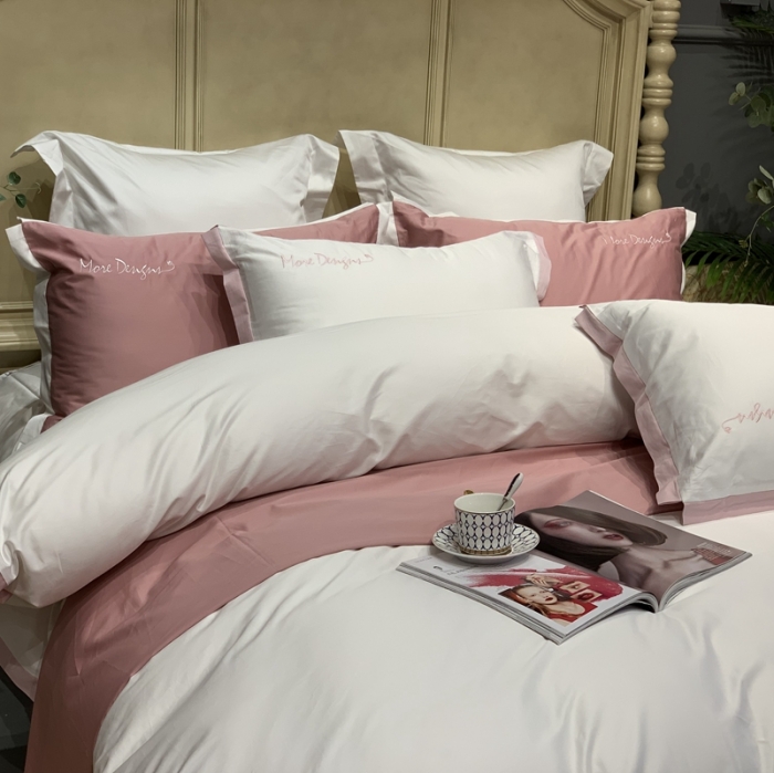 91家纺网 家纺一手货源 找家纺 缔缦家纺 2022新款100支长绒棉福利跑量款四件套-年华 本白