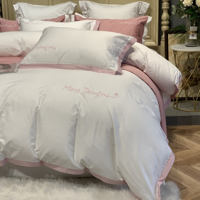 91家纺网 家纺一手货源 找家纺 缔缦家纺 2022新款100支长绒棉福利跑量款四件套-年华 本白