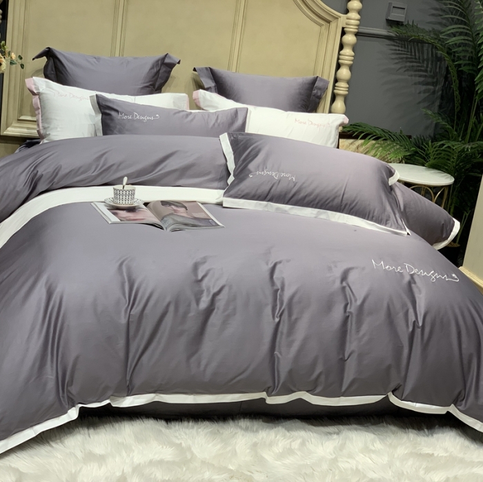 91家纺网 家纺一手货源 找家纺 缔缦家纺 2022新款100支长绒棉福利跑量款四件套-年华 都市灰