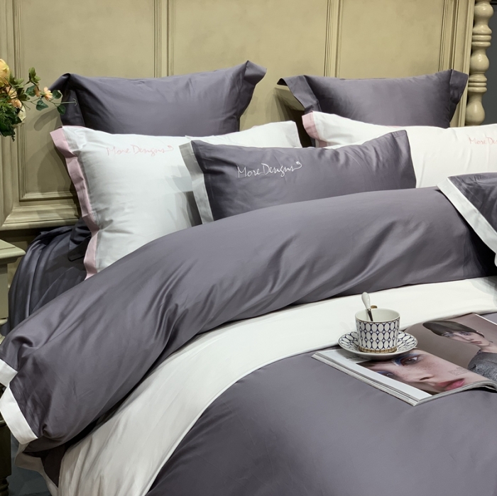 91家纺网 家纺一手货源 找家纺 缔缦家纺 2022新款100支长绒棉福利跑量款四件套-年华 都市灰