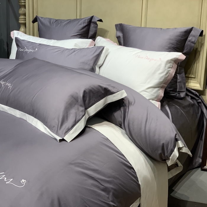 91家纺网 家纺一手货源 找家纺 缔缦家纺 2022新款100支长绒棉福利跑量款四件套-年华 都市灰