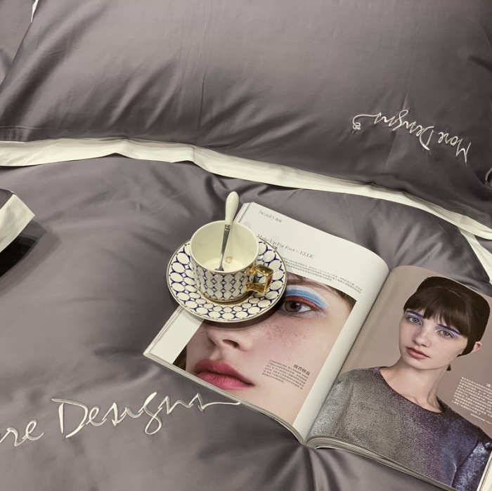 91家纺网 家纺一手货源 找家纺 缔缦家纺 2022新款100支长绒棉福利跑量款四件套-年华 都市灰