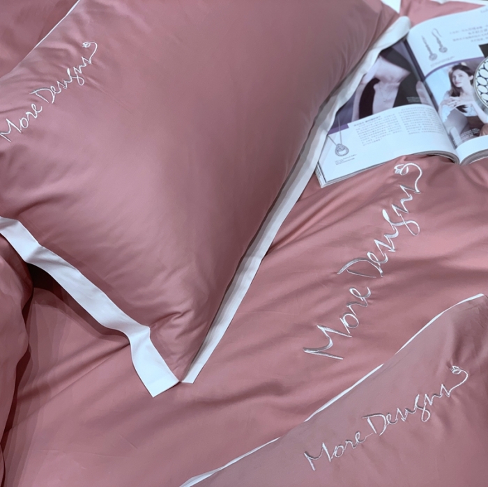 91家纺网 家纺一手货源 找家纺 缔缦家纺 2022新款100支长绒棉福利跑量款四件套-年华 粉色