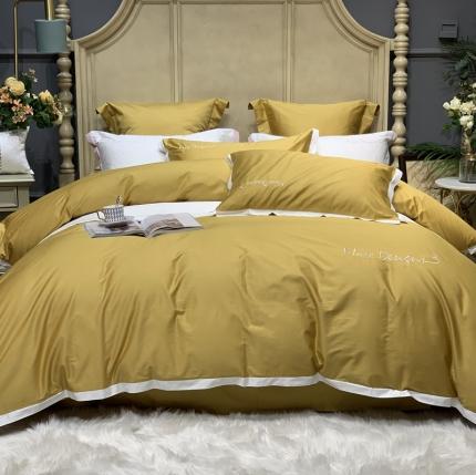 缔缦家纺 2022新款100支长绒棉福利跑量款四件套-年华 姜黄