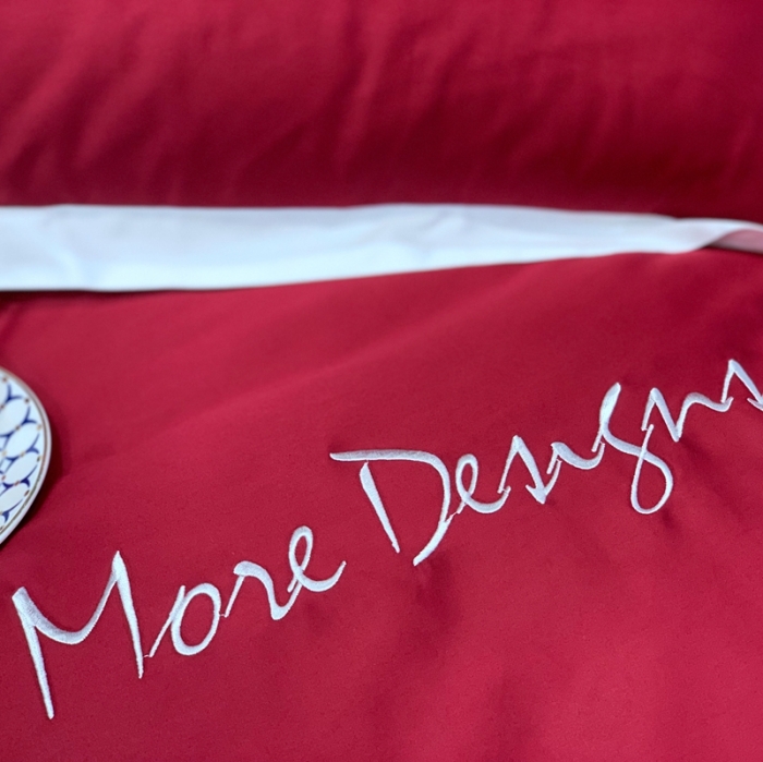 91家纺网 家纺一手货源 找家纺 缔缦家纺 2022新款100支长绒棉福利跑量款四件套-年华 酒红