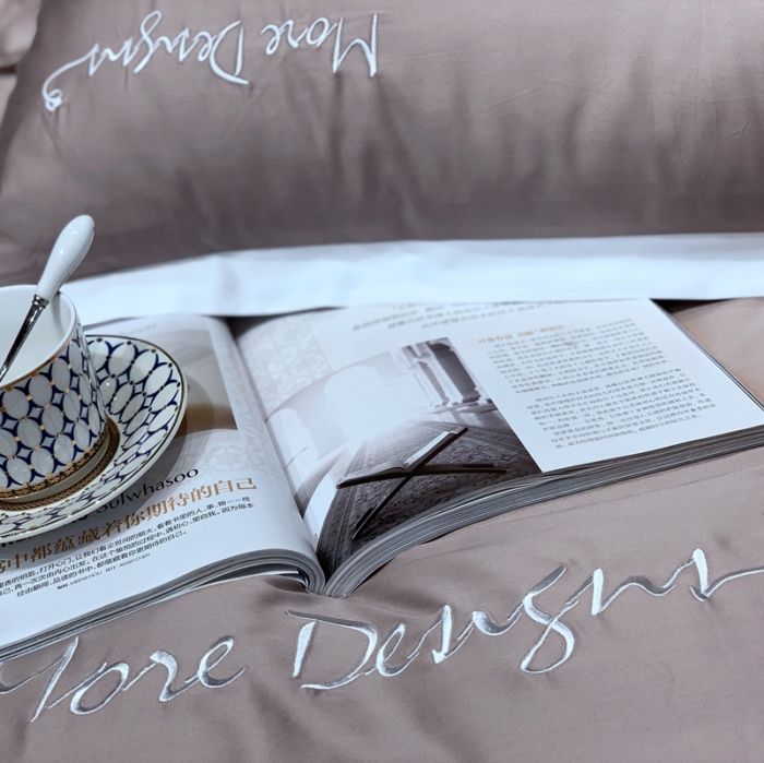 91家纺网 家纺一手货源 找家纺 缔缦家纺 2022新款100支长绒棉福利跑量款四件套-年华 卡其