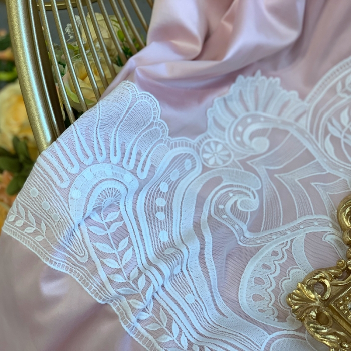 91家纺网 家纺一手货源 找家纺 总 缔缦家纺 2022新款100支长绒棉蕾丝系列四件套-塞拉