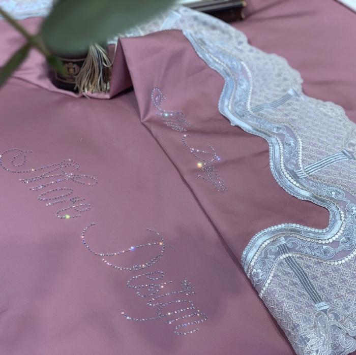 91家纺网 家纺一手货源 找家纺 总缔缦家纺 2022新款100支长绒棉蕾丝系列四件套-奥黛丽