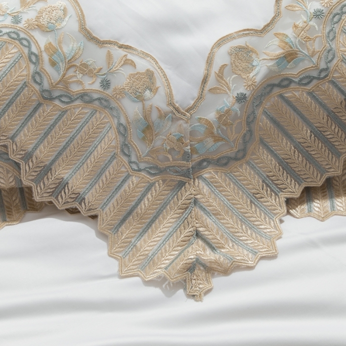 91家纺网 家纺一手货源 找家纺 总 缔缦家纺 2022新款100支长绒棉蕾丝系列四件套-莫奈