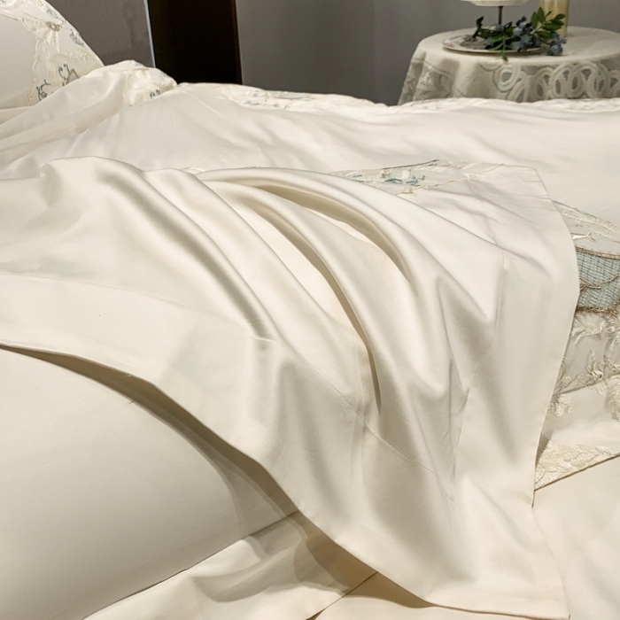 91家纺网 家纺一手货源 找家纺 总缔缦家纺 2022新款100支长绒棉蕾丝系列四件套-西西里